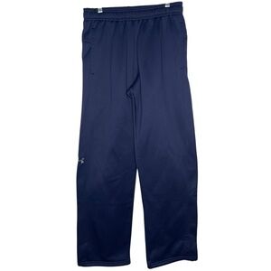 Under Armour Fleece Sweatpants Mens Size M Loose ColdGear Navy Blue